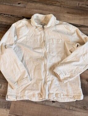 Free Assembly Beige Full Zip Casual Jacket XXL (18) Spring cottagecore brunch